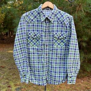 70s Plaid Flannel Shirt